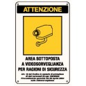 cartello area videosorvegliata