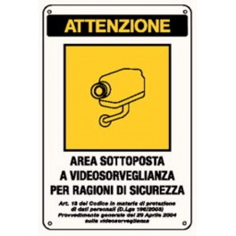 Cartello Area Videosorvegliata