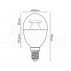 LAMPADA A LED E14 7W COLORE BIANCO CALDO