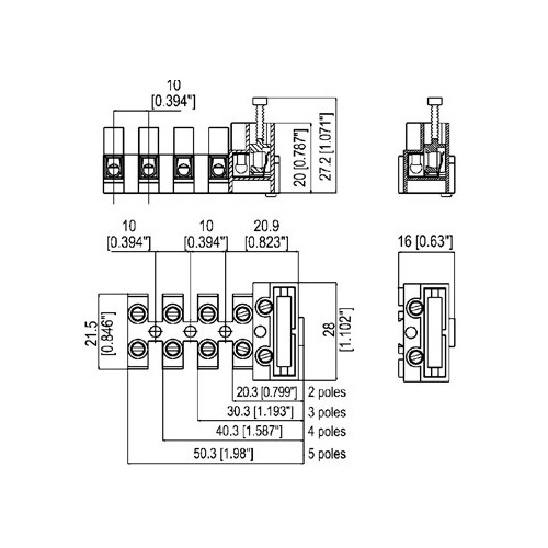 MORSETTO UNIPOLARE + FUSE 5X20