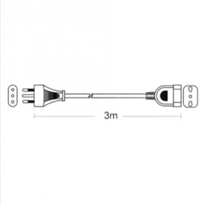 prolunga elettrica 3 metri nera