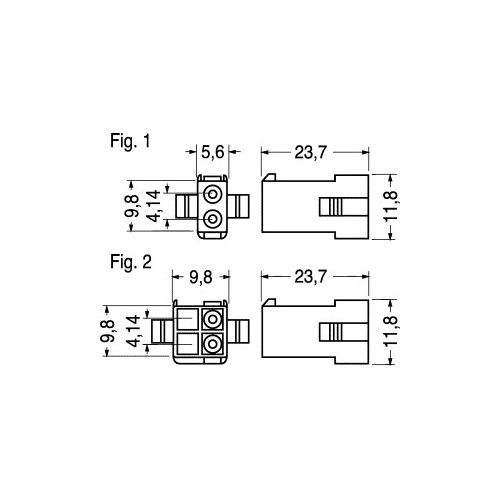 CONNETTORE FEMMINA VOLANTE 2P MATE-N-LOK