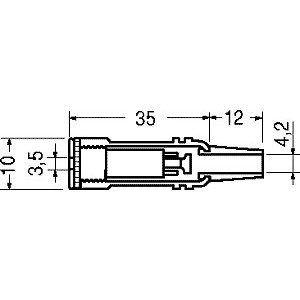 PRESA  3 POLI Ã˜ 3,5 MM DORATA CON MOLLA GUIDACAVO 2