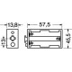 CONTENITORE PER 3 PILE STILO (AA-UM3)