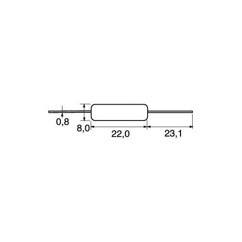 RESISTENZA 7W 330 OHM A FILO