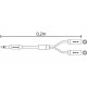 CAVO ADATTATORE MASCHIO 3,5MM/2 X FEMMINA 3,5MM