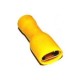 Faston Femmina Isolato per Maschio da 6,3x0,8 mm con Isolante in PVC colore Giallo