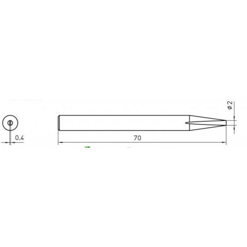 PUNTA SPI 40 A SCALPELLO 2,0 MM