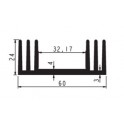 dissipatore termico 17/1000 alluminio anodizzato