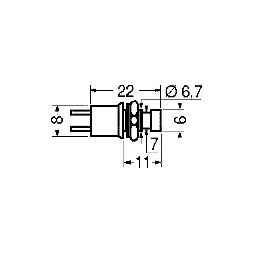 PULSANTE  MINIATURA CON AUTORITORNO