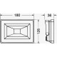 PROIETTORE A LED DA ESTERNO IP65 20W 220V COLORE BIANCO NATURALE