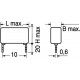 CONDENSATORE POLIESTERE VERTICALE 4,7NF 630V