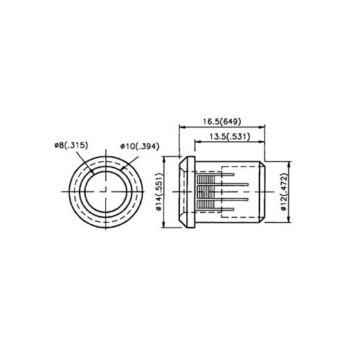 PORTALED  8 MM PLASTICO