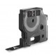 Nastro D1 per Etichettatrice DYMO 45021 Bianco su Nero 12mm