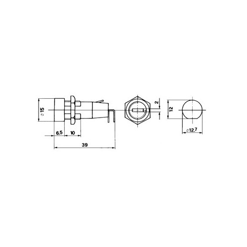 PORTAFUSIBILI DA PANNELLO 5x20 6A/250