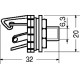 PRESA 2 POLI Ø 6,3 MM CON INTERRUTTORE