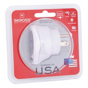 Adattatore Presa Americana Con 2 USB, 2 Prese IT E 1 Presa Schuko, per  America