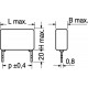 CONDENSATORE POLIESTERE VERTICALE 100NF 280VAC