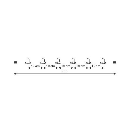 CATENA LUMINOSA 40 LED BIANCO CALDO 