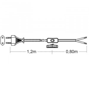 cavo elettrico con spina e interruttore