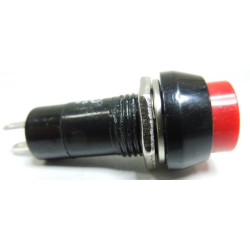 PULSANTE MINIATURA CON AUTORITORNO NORMALMENTE APERTO -ROSSO