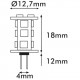 LAMPADA A LED 10-30VDC 1,5W COLORE BIANCO FREDDO