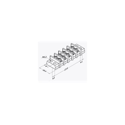 MORSETTIERA MIN. 6 POLI  MIL M14G  INOX