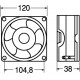 VENTOLA ASSIALE SUPPORTO CUSCINETTI 220V 120X120X38MM