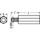 DISTANZIATORE FILETTATO ASSMANN V6256/A MASCHIO / FEMMINA H. 5 MM 3MA