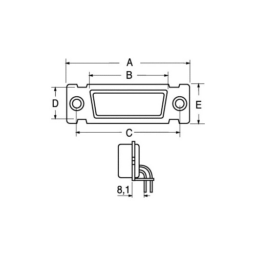 CONNETTORI FEMMINA AD ANGOLO PER C.S. - 15 POLI-