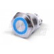 PULSANTE 1P N.A. 12V LED COLORE BLU