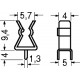 CLIPS  PORTAFUSIBILE PER FUSIBILI DA 5 MM