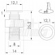 FARETTO A LED DA INCASSO 12V 0,2W BIANCO CALDO