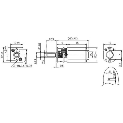 MOTORIDUTTORE 6V  45RPM