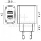 ALIMENTATORE DI RETE 2 USCITE USB 3400 MA