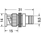 ADATTATORE COAX BNC-M/TNC-F