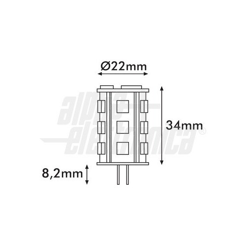 LAMPADA A LED 10-30V 3W G4 - BIANCO CALDO