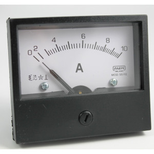 AMPEROMETRO - STRUMENTO DA PANNELLO 10AAC - 70X60MM