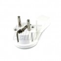 Spina schuko 16 A 250 V 90° slim colore bianco.