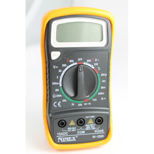 MULTIMETRO DIGITALE CON DISPLAY 3 1/2 DIGIT LCD A NORME IEC 1010  MARCA NIMEX  MOD. NI2200