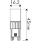 Lampada a Led 220 V 3,5 W Attacco G9 Colore Bianco Caldo