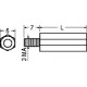 Distanziatore Metallico Filettato Maschio-Femmina Altezza 12 mm