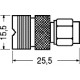 Adattatore coassiale SMA M/ PL Femmina