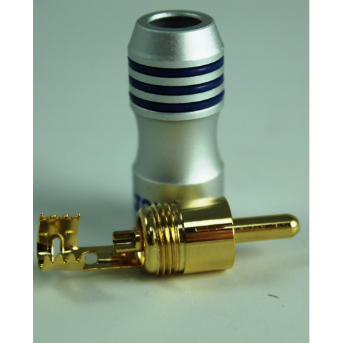 SPINA RCA DORATA CON ANELLI BLU