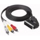 Cavo Audio e Video Intestato con Scart e 3 RCA 1,5 metri