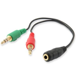 Adattatore da 2 Jack Stereo a Plug 4 Settori