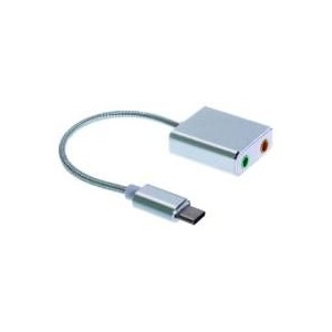 Adattatore da USB tipo C a 2 Jack per Microfono e Cuffia