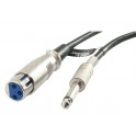 cavo audio plug xlr f 3 metri