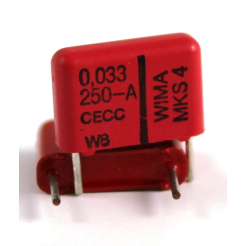 CONDENSATORE POLIESTERE VERTICALE 0,033MF 630V