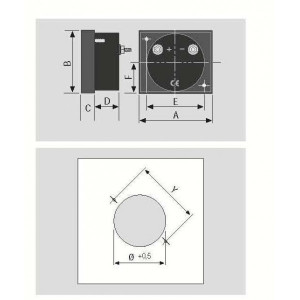 VOLTMETRO - STRUMENTO DA PANNELLO 100A - 70X60MM 2